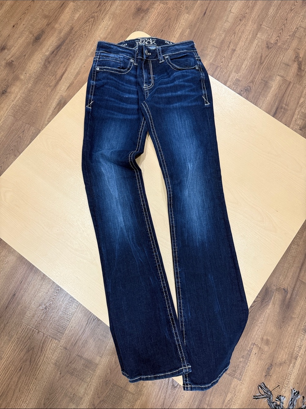 Buckle Black Bootcut Jeans